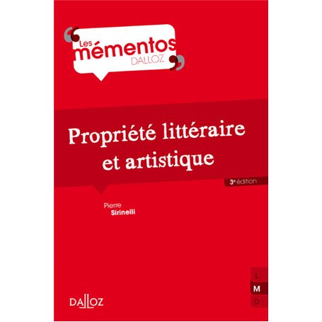 Propriété littéraire et artistique. 3e éd.