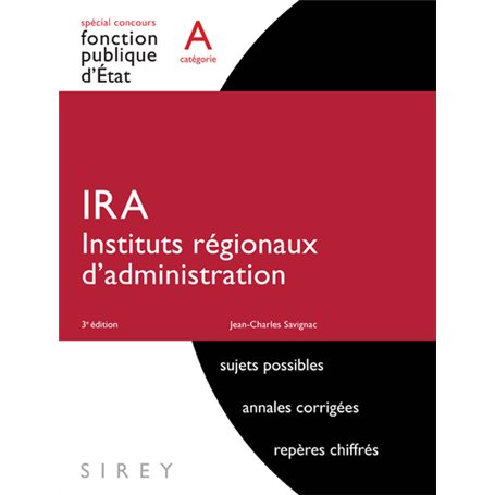 IRA - Instituts régionaux d'administration 3ed