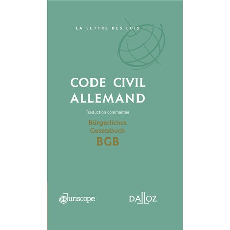 Code civil allemand / Bürgerliches Gesetzbuch BGB - Traduction commentée