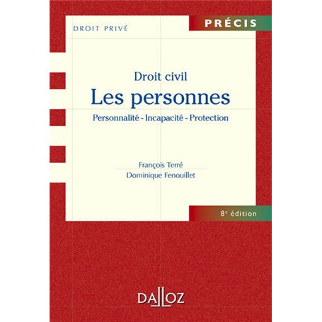 Droit civil. Les personnes. 8e éd.