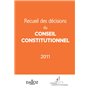 Recueil des décisions du Conseil constitutionnel 2011