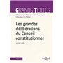 Les grandes délibérations du Conseil constitutionnel 1958-1986. 2e éd.