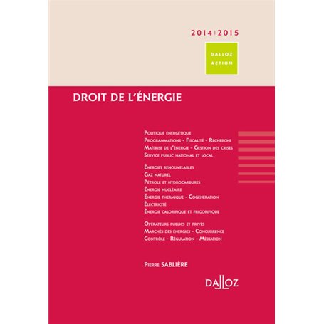 Droit de l'énergie 2014/15