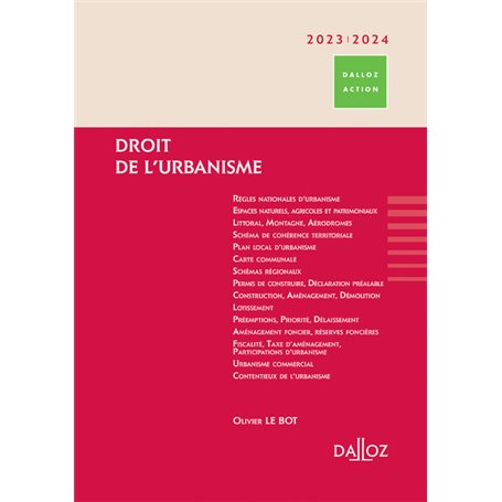 Droit de l'urbanisme 2023/2024. 1er éd.