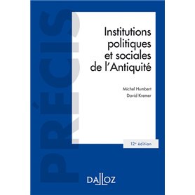 Institutions politiques et sociales de l'Antiquité 12ed