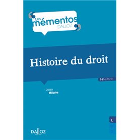 Histoire du droit. 14e éd. - Introduction historique au droit et Histoire des institutions publiques