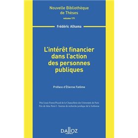 L'intérêt financier dans l'action des personnes publiques - Volume 171