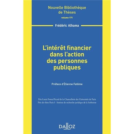 L'intérêt financier dans l'action des personnes publiques - Volume 171