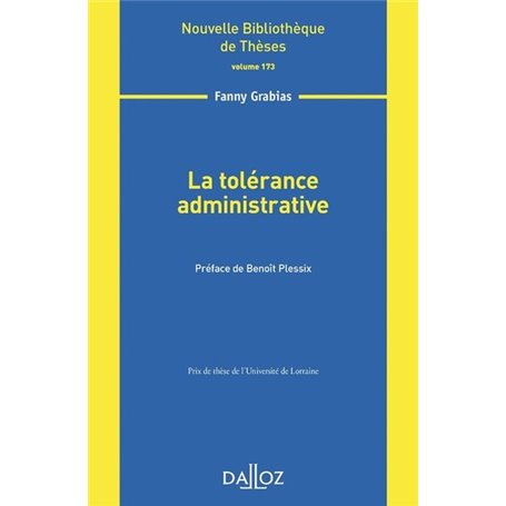 La tolérance administrative - Volume 173