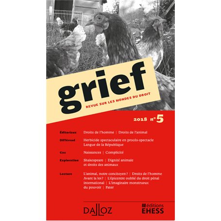 Grief. Revue sur les mondes du droit 2018 - N° 8