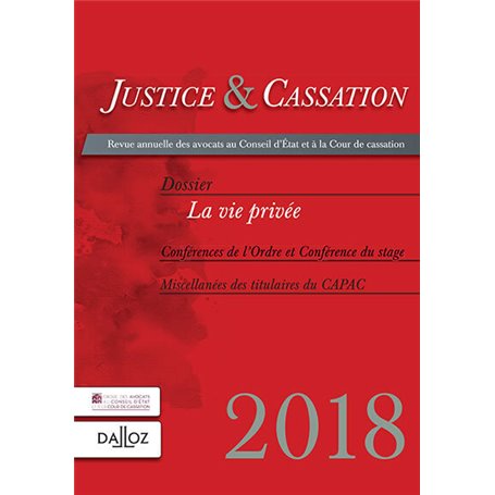 Justice et cassation 2018 - La vie privée