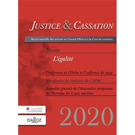 Justice & cassation 2020. L'égalité