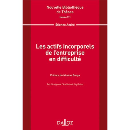 Les actifs incorporels de l'entreprise en difficulté - Volume 191