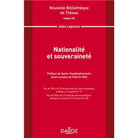 Nationalité et souveraineté - Volume 196