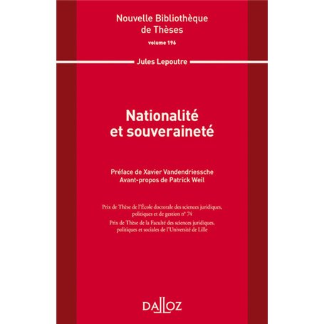 Nationalité et souveraineté - Volume 196