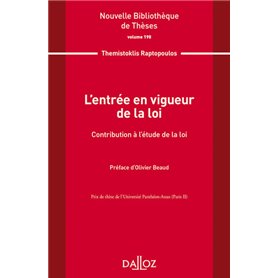 L'entrée en vigueur de la loi - Volume 198