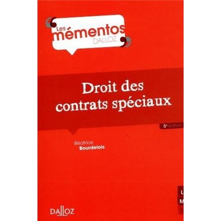 Droit des contrats spéciaux. 5e éd.