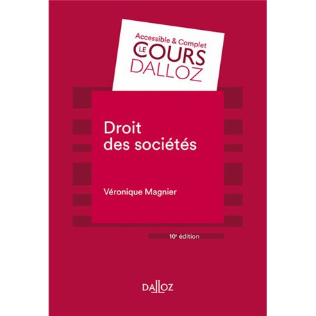 Droit des sociétés. 10e éd.