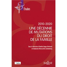 Dix ans de mutations du droit de la famille