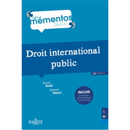Droit international public. 26e éd.