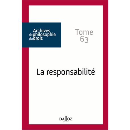 La responsabilité - Tome 63