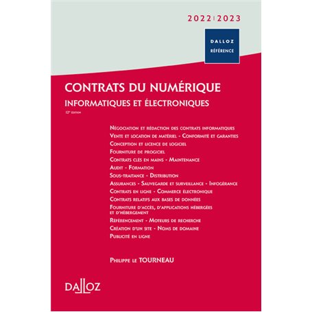 Contrats du numérique 2022/23 12ed - Informatiques et électroniques