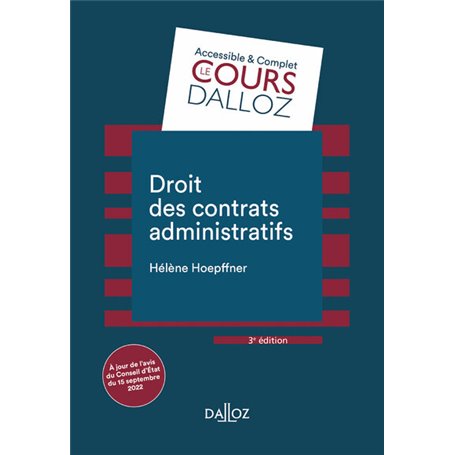 Droit des contrats administratifs