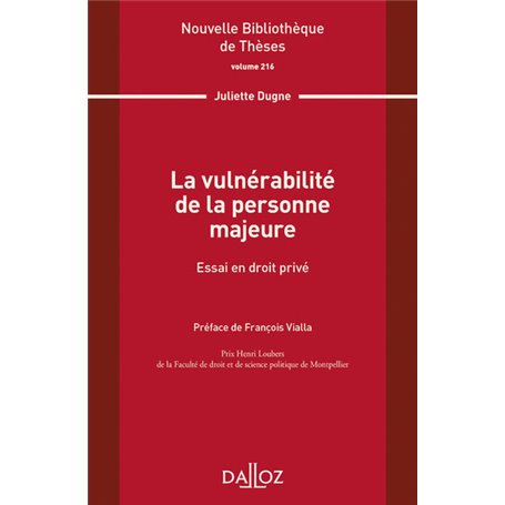 La vulnérabilité de la personne majeure - Volume 216