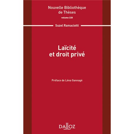 Laïcité et droit privé - Volume 220