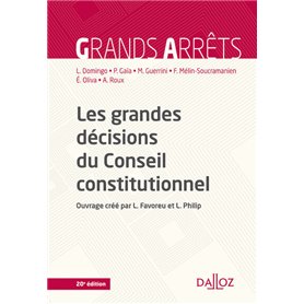 Les grandes décisions du Conseil constitutionnel. 20e éd.