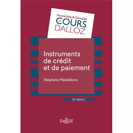 Instruments de paiement et de crédit 12ed