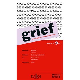 Grief, revue sur les mondes du droit - N° 9/1