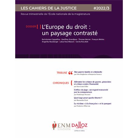 Les Cahiers de la justice 3/2022