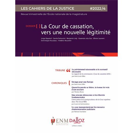 Les Cahiers de la justice 2022/4