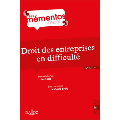 Droit des entreprises en difficulté. 10e éd.