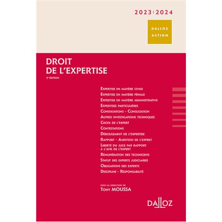 Droit de l'expertise 2023/2024. 5e éd.