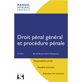 Droit pénal général et procédure pénale. 23e éd.