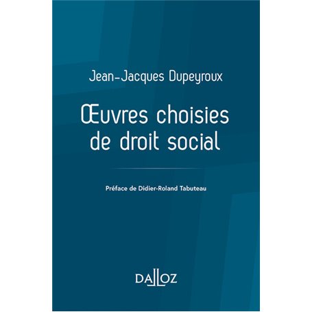 Oeuvres choisies de droit social