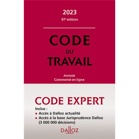 Code Dalloz expert travail 2023 87ed