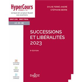 Successions et libéralités 2023 9ed