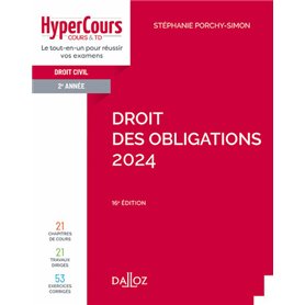 Droit des obligations 2024 16ed