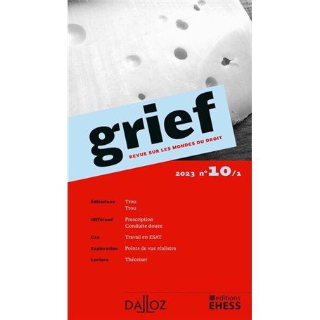 Grief 2023 n°10/1 - Revue sur les mondes du droit