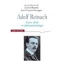 Adolf Reinach- Entre droit et phénoménologie