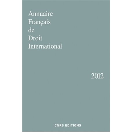 Annuaire Français de Droit International 2012