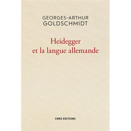 Heidegger et la langue allemande