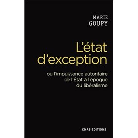 L'Etat d'exception. Crise du libéralisme et usages de la crise