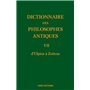 Dictionnaire des philosophes antiques VII d'Ulpien à Zoticus