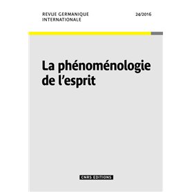 RGI n°24 La phénoménologie de l'esprit