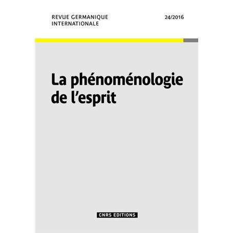 RGI n°24 La phénoménologie de l'esprit