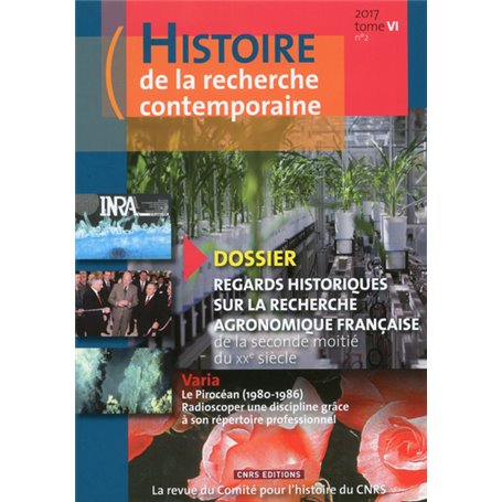Histoire de la recherche contemporaine - tome 6 numéro 2